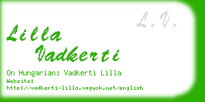 lilla vadkerti business card